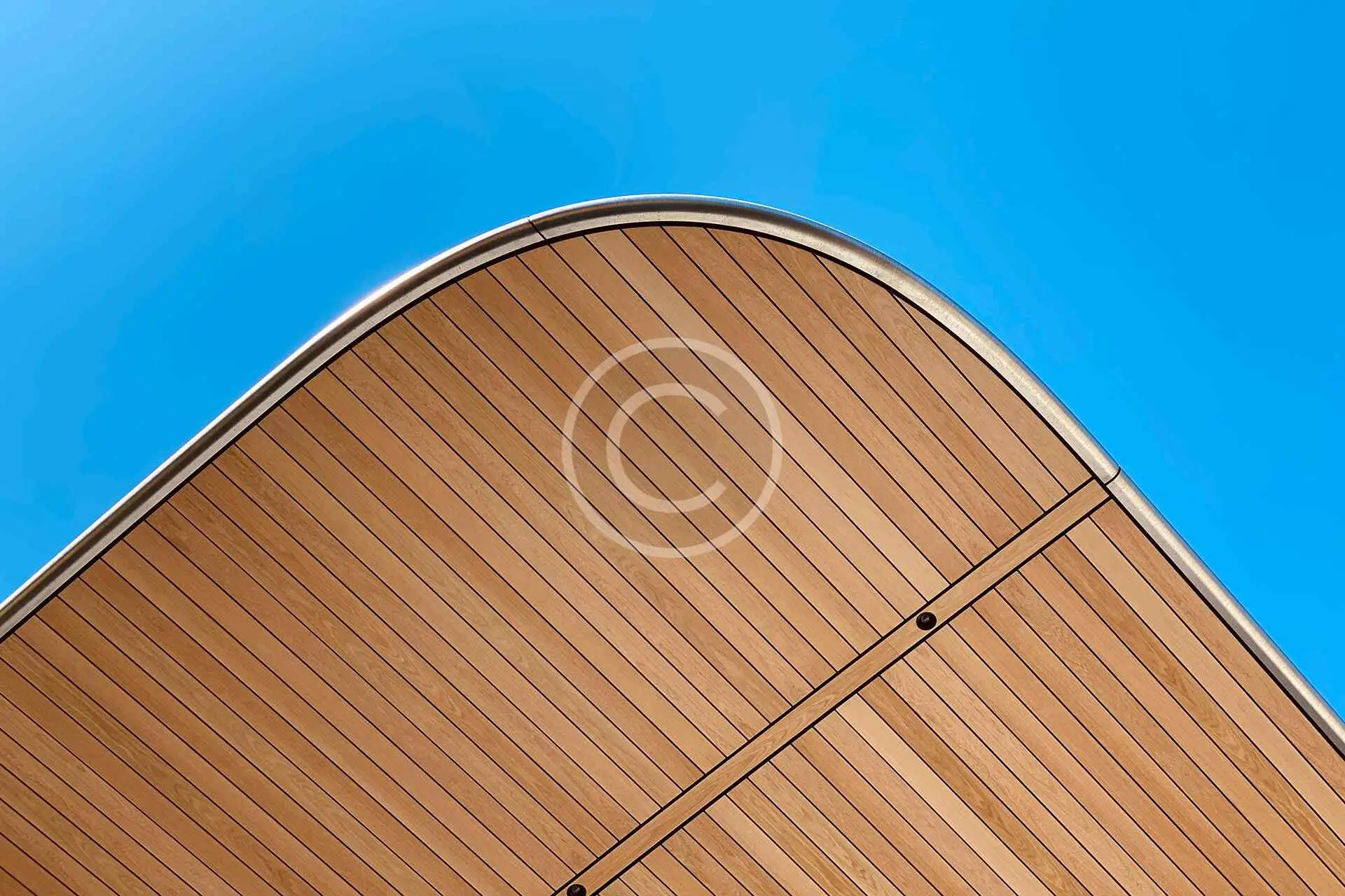 Wooden slat facade